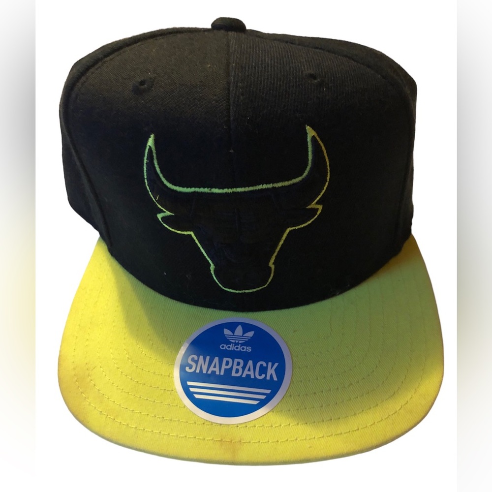 Adidas Chicago Bulls NBA Snap Back Hat Bright Lights black/lime 2012